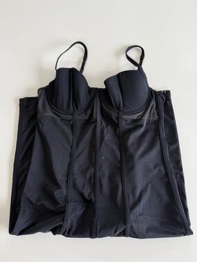 Victoria's Secret Black Shaping Bustier Teddy Size 36B Like New